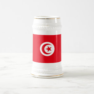 Tunisia Flag Beer Stein