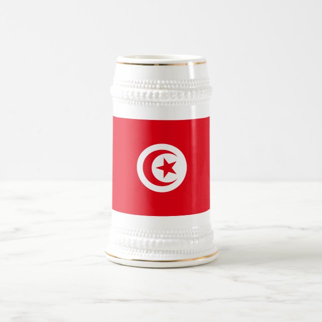 Tunisia Flag Beer Stein (Center)