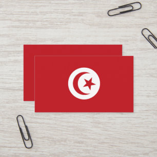 Tunisia flag business card