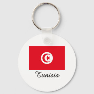 Tunisia Flag Design Keychain