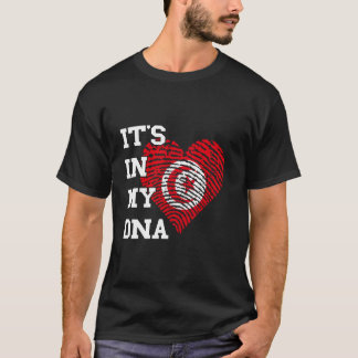 Tunisia Flag It's In My DNA Heart Thumbmark Tunisi T-Shirt