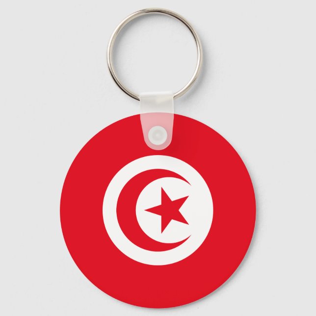 Tunisia Flag Keychain (Front)