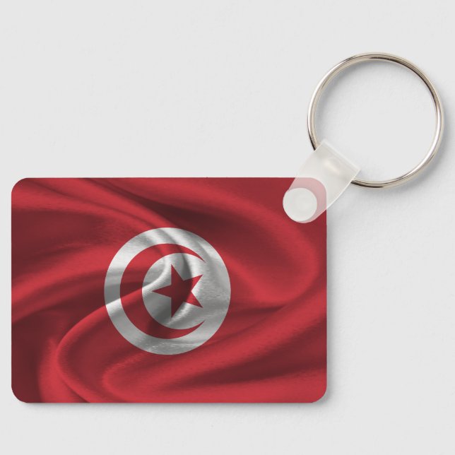 Tunisia Flag Keychain (Front)