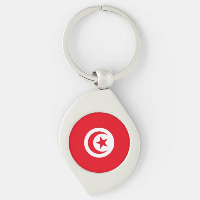 Tunisia Flag Keychain (Front)