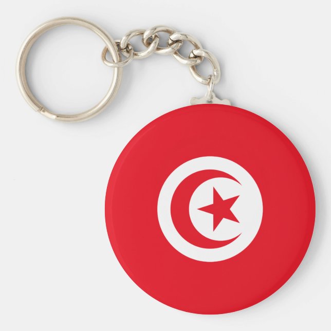 Tunisia Flag Keychain (Front)