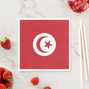 Tunisia flag napkin