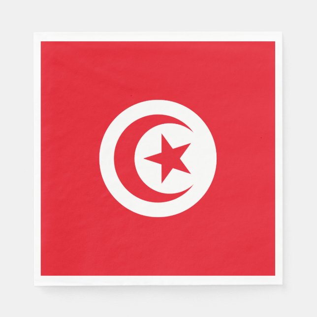 Tunisia Flag Napkin (Front)