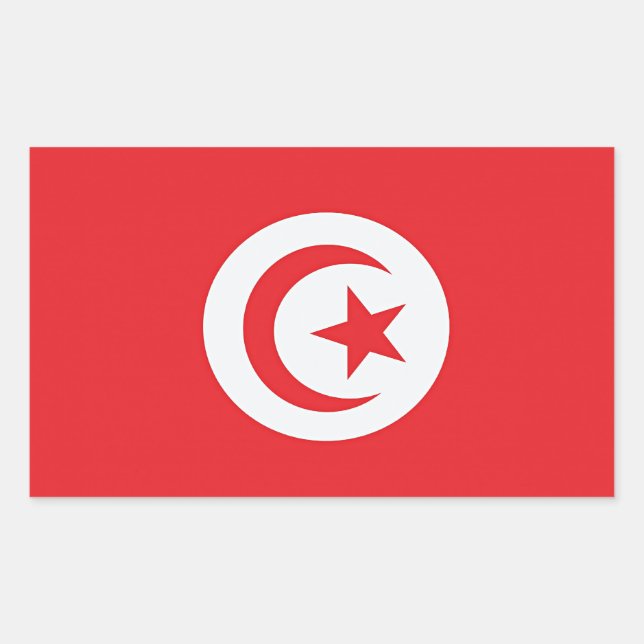Tunisia Flag, North Africa, Sticker (Front)