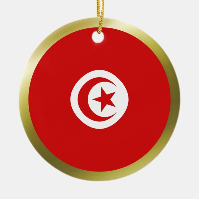 Tunisia Flag Ornament (Front)