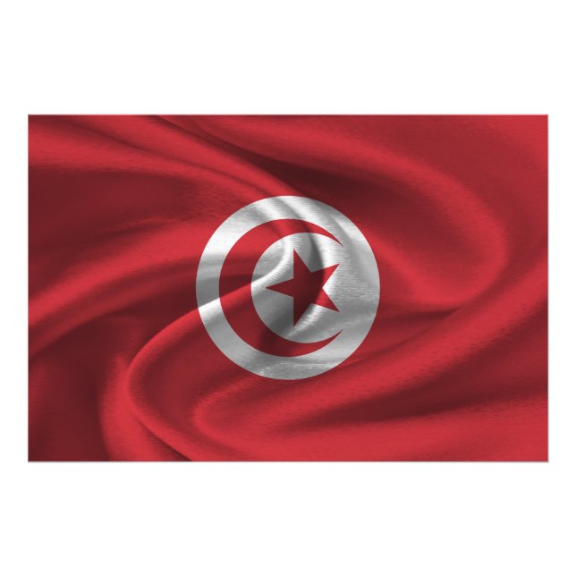 Tunisia Flag Photo Print (Front)