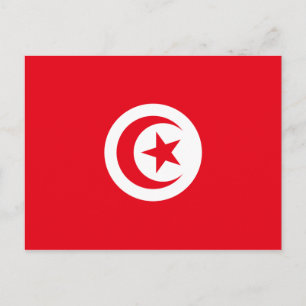 tunisia flag postcard