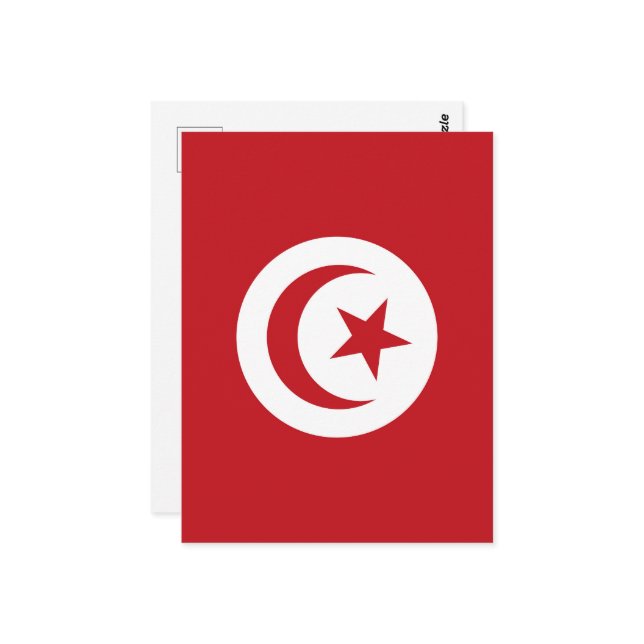 Tunisia flag postcard (Front/Back In Situ)