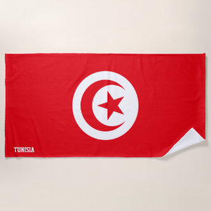 Tunisia Flag Splendid Patriotic Beach Towel
