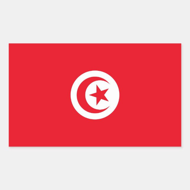 Tunisia Flag Sticker (Front)