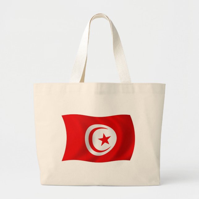 Tunisia Flag Tote Bag (Front)