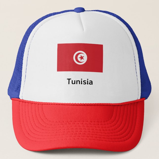 Tunisia Flag Trucker Hat (Front)