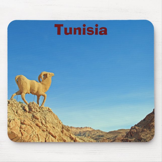 Tunisia goat statue mouse pad (Front)