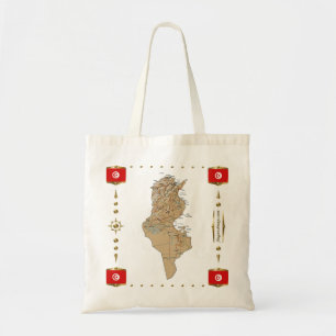 Tunisia Map + Flags Bag