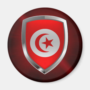 Tunisia  Metallic Emblem Magnet