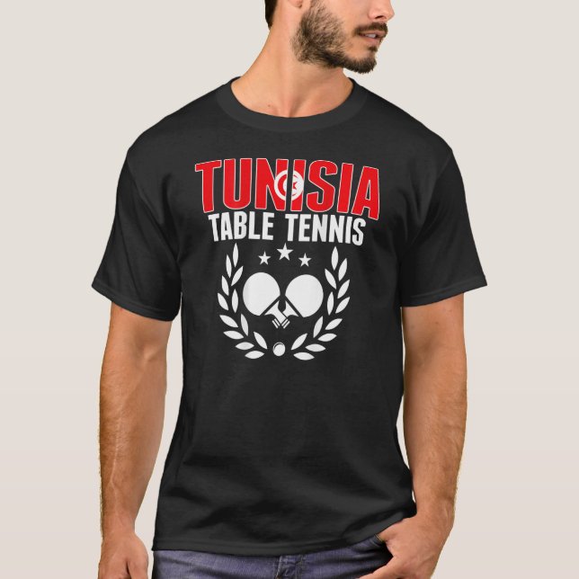 Tunisia Ping Pong   Tunisian Table Tennis Team Sup T-Shirt (Front)