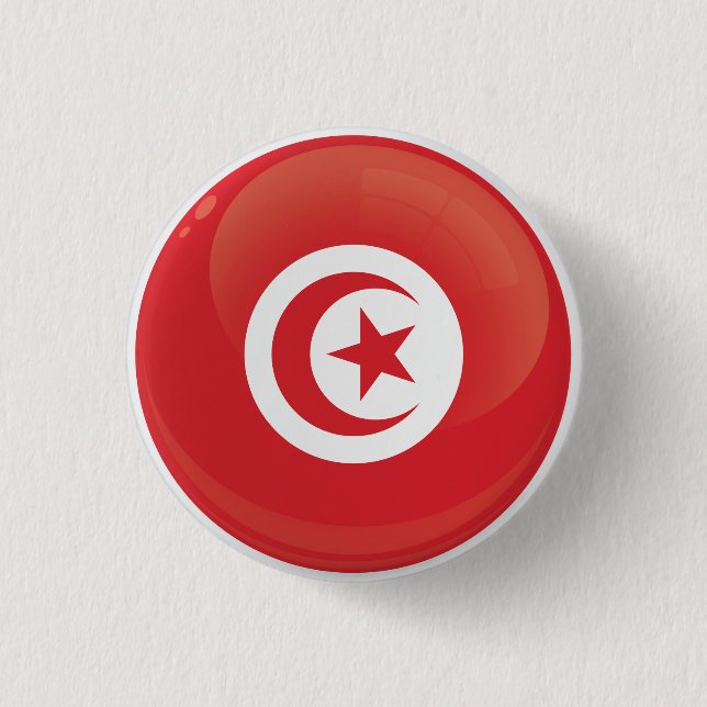 Tunisia Round Icon Flag 1 Inch Round Button (Front)
