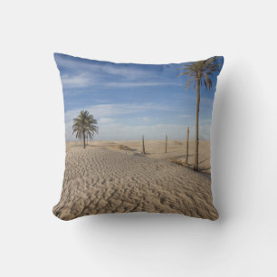 Tunisia, Sahara Desert, Douz, Great Dune, dawn Throw Pillow