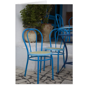 Tunisia, Sidi Bou Said, cafe chairs