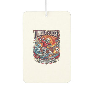 Tunisia Soccer Skeleton Striker Nations Premium Sp Air Freshener