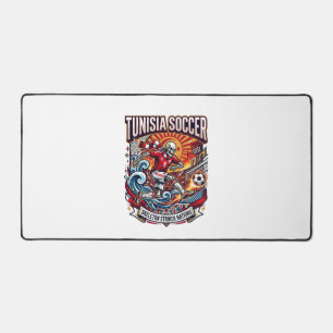 Tunisia Soccer Skeleton Striker Nations Premium Sp Desk Mat