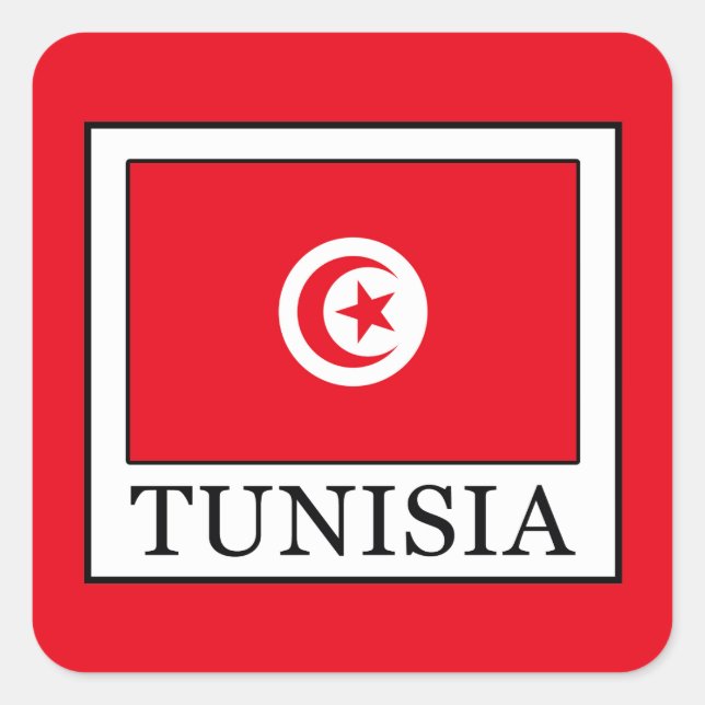 Tunisia Square Sticker (Front)