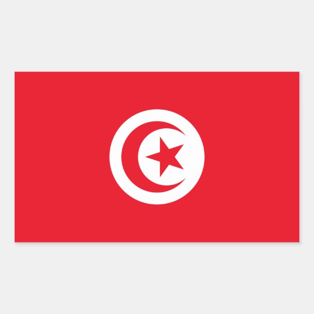Tunisia/Tunisian Flag Sticker (Front)