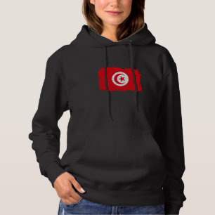 Tunisia Vintage Tunisian Flag Tunisian Roots Tunis Hoodie