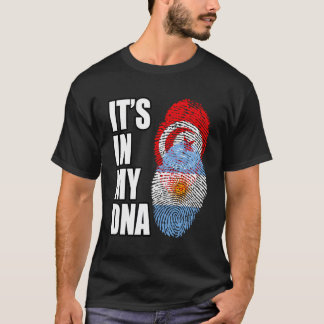 Tunisian And Argentinian Mix Heritage Dna Flag T-Shirt