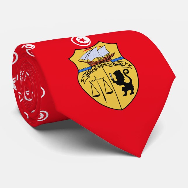 Tunisian Coat of Arms, Tunisia Tie (Rolled)