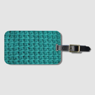 Tunisian Crochet Drawstring Luggage Tag