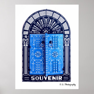 Tunisian Door (Blue) poster wall art