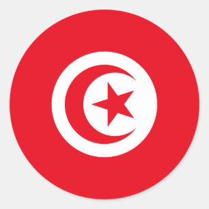 Tunisian Flag, Flag of Tunisia Classic Round Sticker