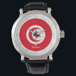 Tunisian Flag & Tunisia fashion, Arabic No /design Watch<br><div class="desc">WATCH: Tunisia & Tunisian Flag fashion design - love my country,  travel,  holiday,  country patriots / sports fans</div>