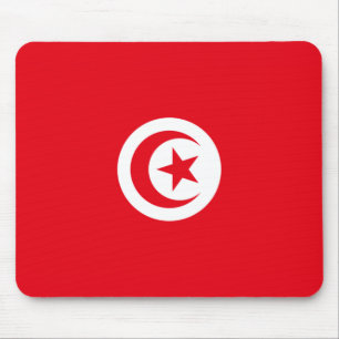 Tunisian Flag (Tunisia) (Islamic Crescent) Mouse Pad