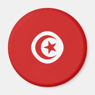 Tunisie Aimant Drapeau Fisheye