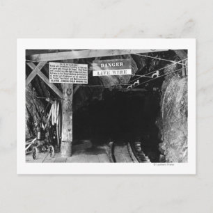 Tunnel at Juneau, Alaska Treadwell Mine Postcard