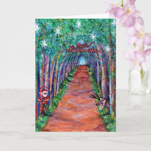 Tunnel de Kauai Tree avec la carte de Santa Mele K