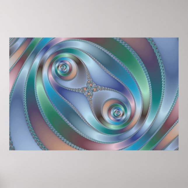 Tunnel fractionné - Poster fractal (Devant)