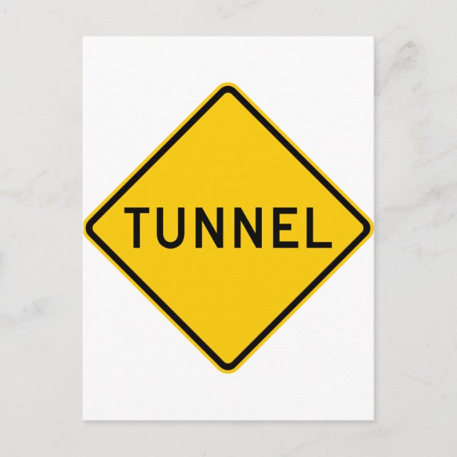 Tunnel Highway Sign Postcard (Front)