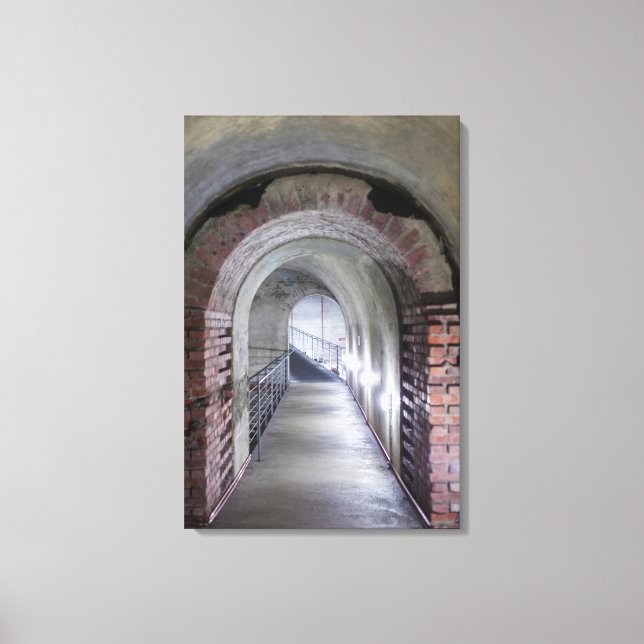 Tunnel In A Nazi Air-Raid Bunker Canvas Print (Front)