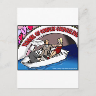 Tunnel Of Love?? Funny Offbeat Cartoon Gifts & Tee Postcard