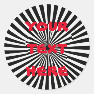 tunnel Optical illusion hole black red Sticker