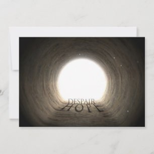 Tunnel Text and Shadow Concept - Despair & Hope