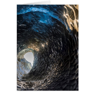 Tunnel thorugh an ice cave, iceland