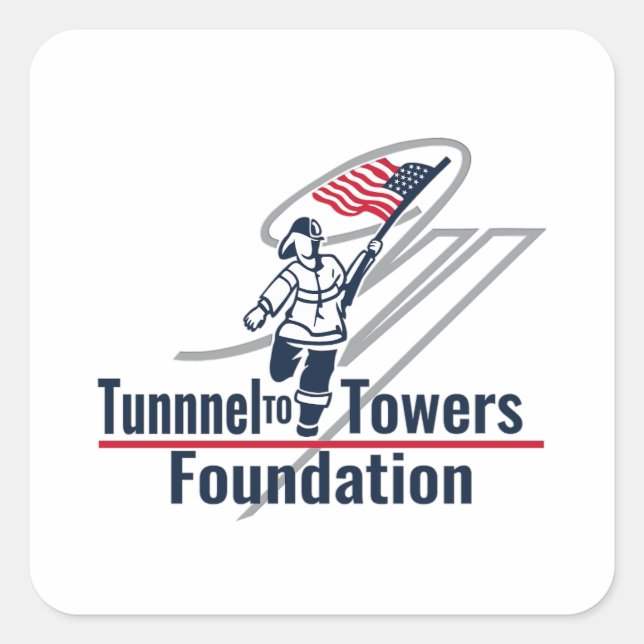 Tunnel to Towers Foundation Square Sticker (Front)